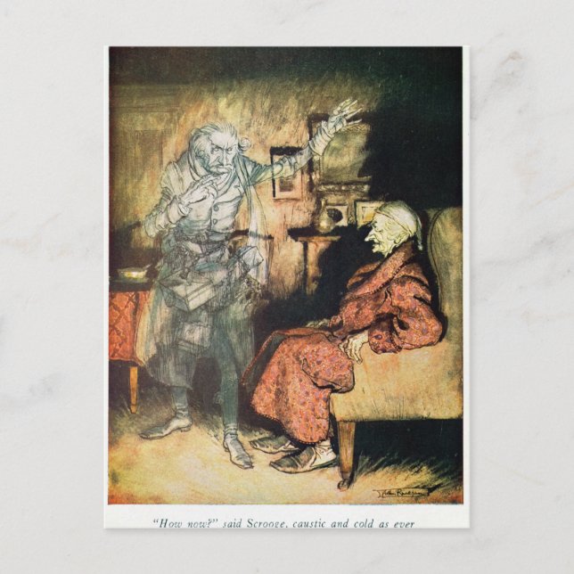 Scrooge and The Ghost of Marley Postcard (Front)