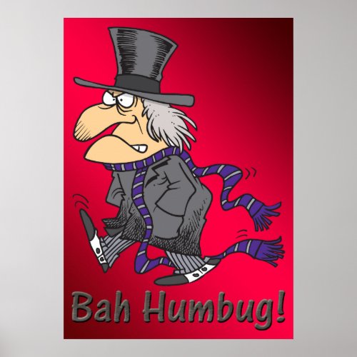 Scrooge  Bah Humbug Poster