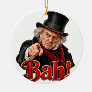 Scrooge Bah! shirt Ceramic Ornament