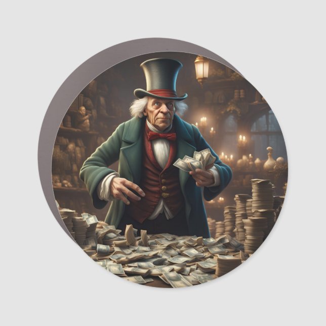 Scrooge Car Magnet (Front)
