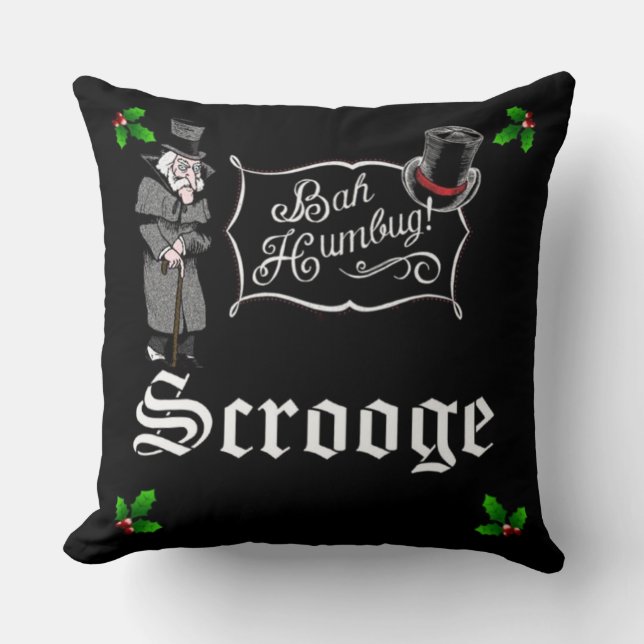 SCROOGE Christmas Gift Pillow (Front)