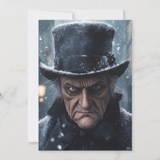 Scrooge Christmas Greeting Card (Front)