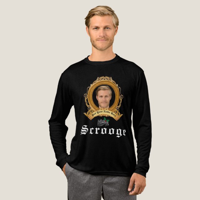 SCROOGE Image-Text Personalized Christmas Gifting Tri-Blend Shirt (Full Front)
