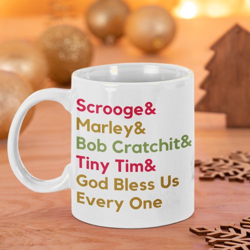 Scrooge Marley Modern Festive Minimalist Christmas Coffee Mug