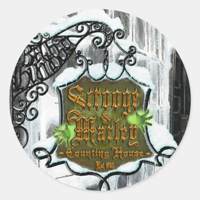 Scrooge&MarleySignScene Classic Round Sticker (Front)