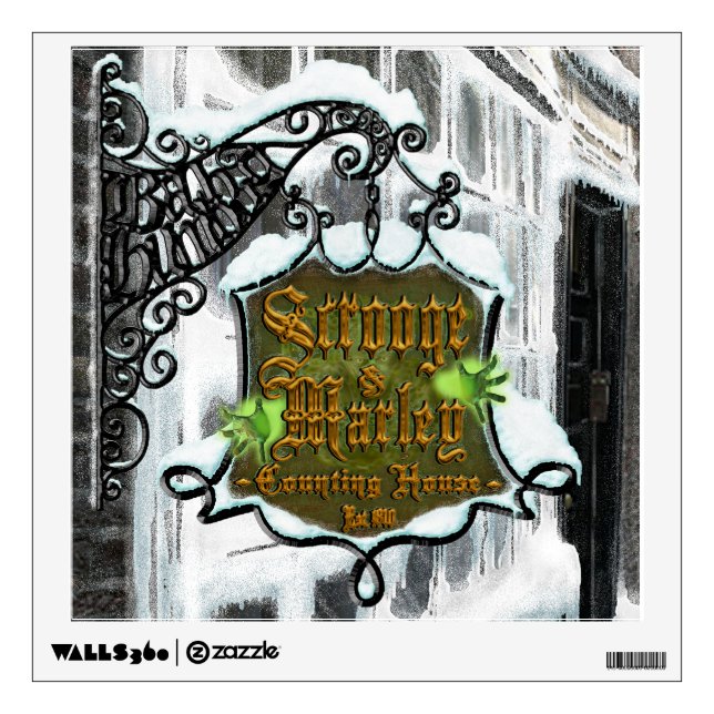 Scrooge&MarleySignScene  wall decal (Front)