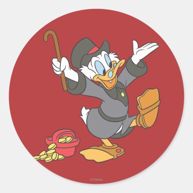 Scrooge McDuck Classic Round Sticker (Front)