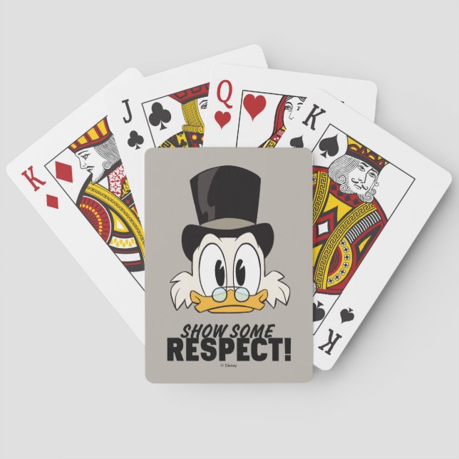Scrooge McDuck | Show Some Respect! Playing Cards (Back)