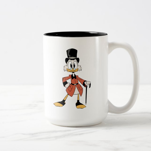 Scrooge McDuck | Work Hard Quack Hard Two-Tone Coffee Mug (Right)