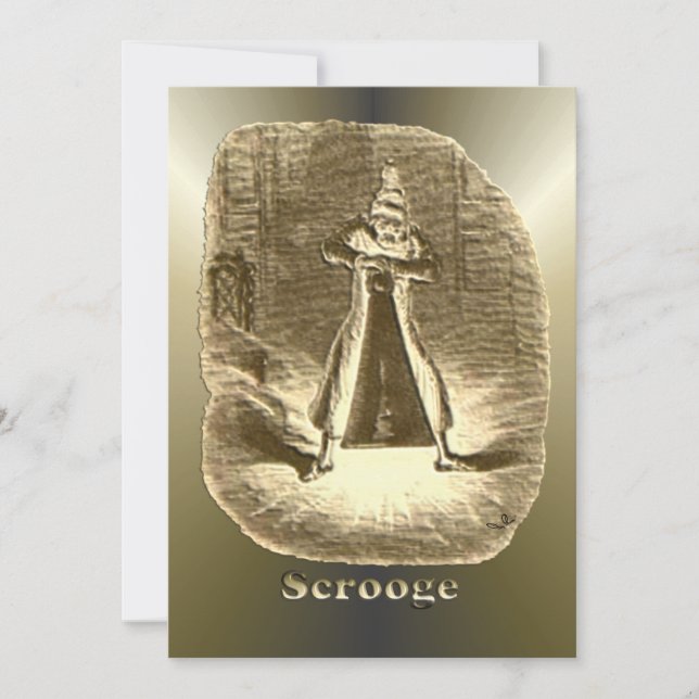 Scrooge of Christmas - A Christmas Carol Holiday Card (Front)