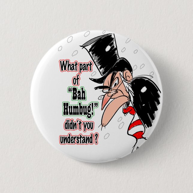 SCROOGE PINBACK BUTTON (Front)