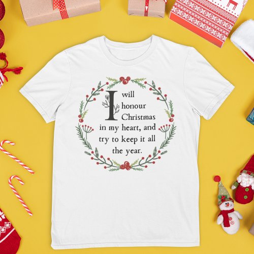 Scrooge Quote Dickens A Christmas Carol Victorian T_Shirt
