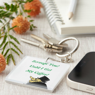 Scrooge You! Cute, cartoon, Christmas Keychain