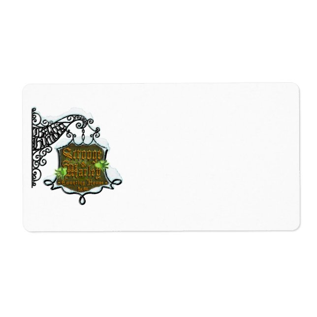 ScroogeHauntedSign Label (Front)