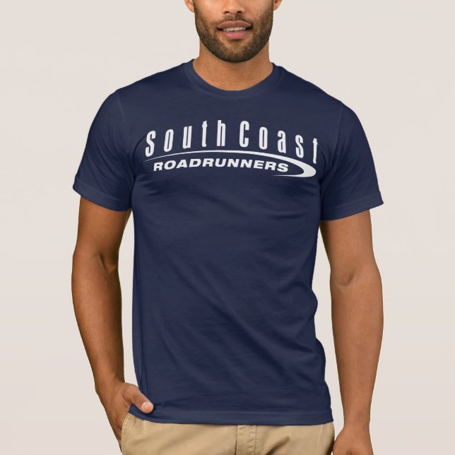 SCRR Men's Short Sleeve Dark Shirt with White Logo (Front)
