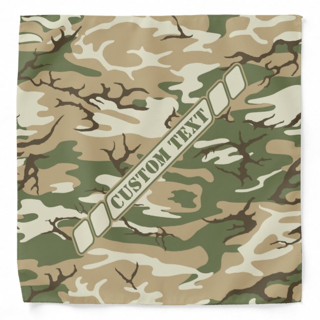 Scrub Camo Bandana w/ Custom Text (Front)