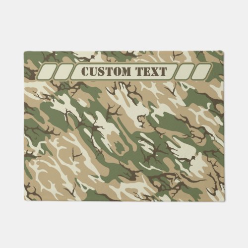 Scrub Camo Doormat with Custom Lettering