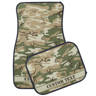 Scrub Camo w/ Custom Text Car Floor Mat