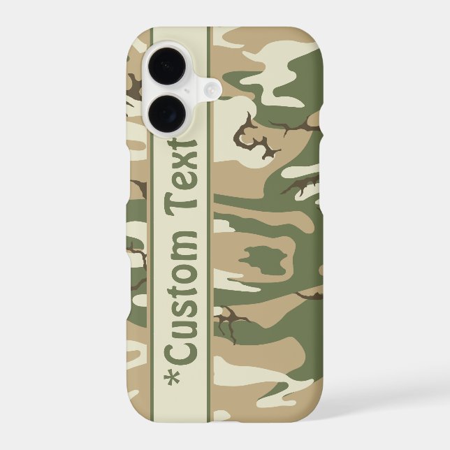 Scrub Camo w/ Custom Text Iphone Case (Back)