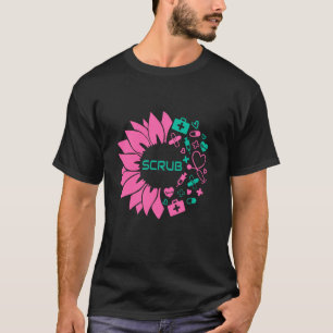 Scrub Life Sunflower Nurse Day Nurse Week 2021 Chr T-Shirt