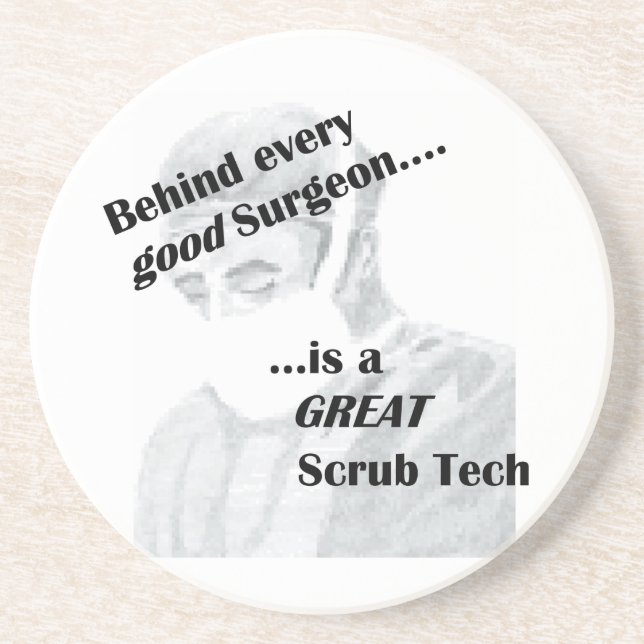 Scrub Tech Drink Coaster (Front)