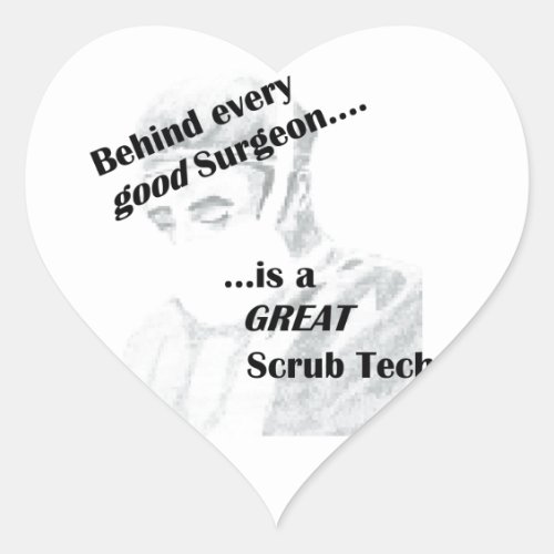 Scrub Tech Heart Sticker