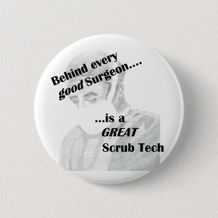 Scrub Tech Pinback Button