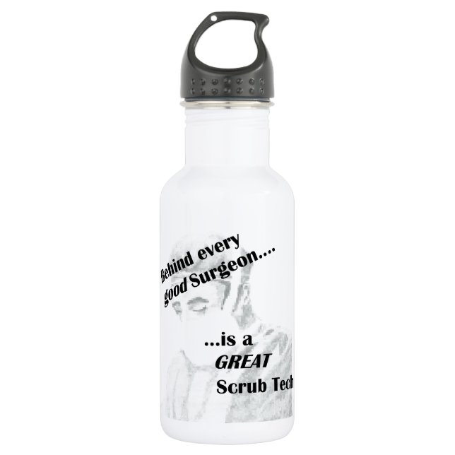 Scrub Tech Water Bottle (Front)