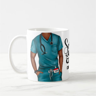 Scrubs and Coffee Nurse Personalized Coffee Mug