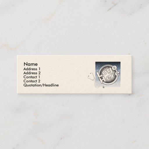 Customizable Scrubs - Skinny Business Cards