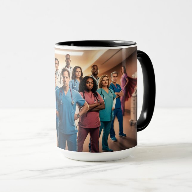 Scrubs to Superheroes Mug (Front Right)