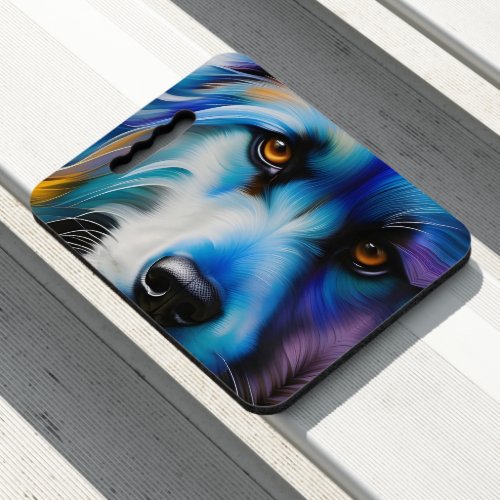 SCRUFFY BLUE TERRIER DOG CLOSE UP SEAT CUSHION