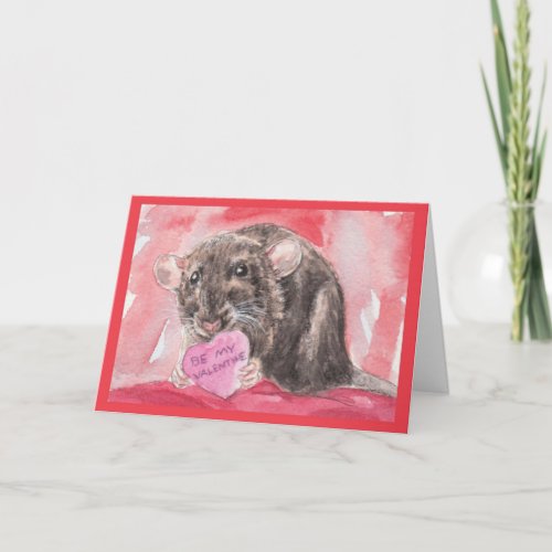 Scruffy Dumbo Valentine Holiday Card