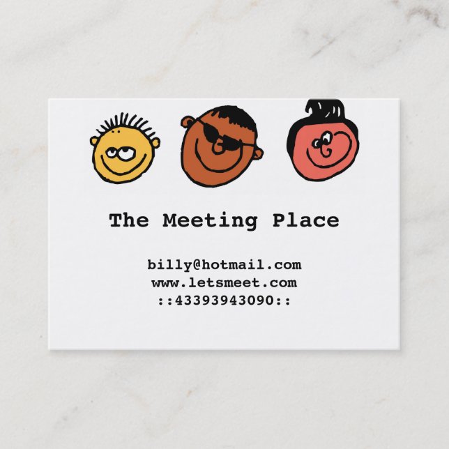 Scruffy Faces Business Cards (Front)