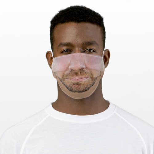 scruffy man beard and mustache adult cloth face mask