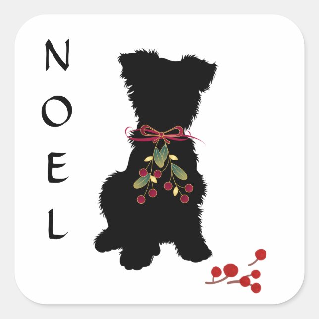 Scruffy Mutt NOEL  Square Sticker (Front)