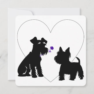 Scruffy Mutt Romance Tic Tac Toe Valentine's Card