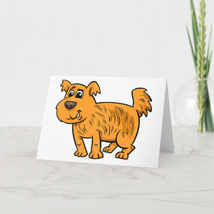 Scruffy Orange Puppy Dog Card