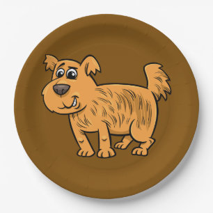 Scruffy Orange Puppy Dog Paper Plates