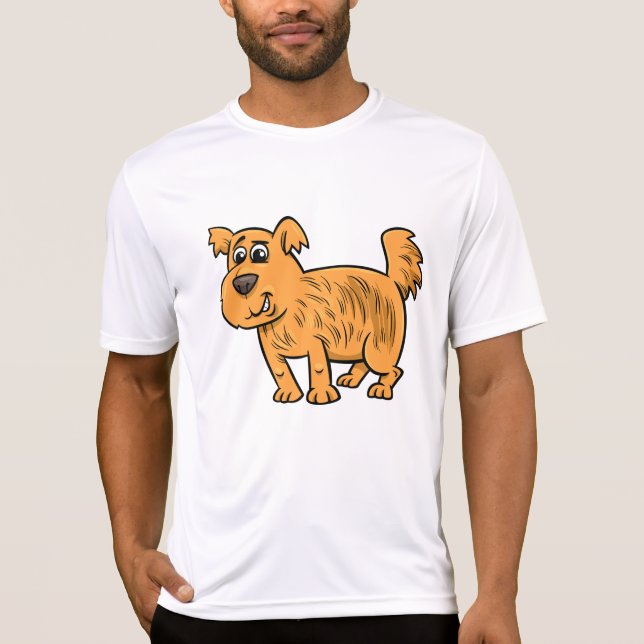 Scruffy Orange Puppy Dog T-Shirt (Front)