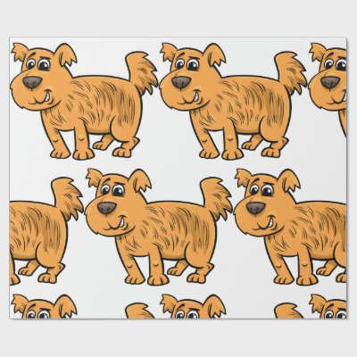 Scruffy Orange Puppy Dog Wrapping Paper
