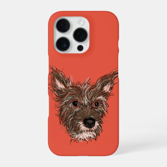 scruffy pups iphone case (Back)