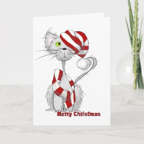 Scruffy the Cat Christmas card