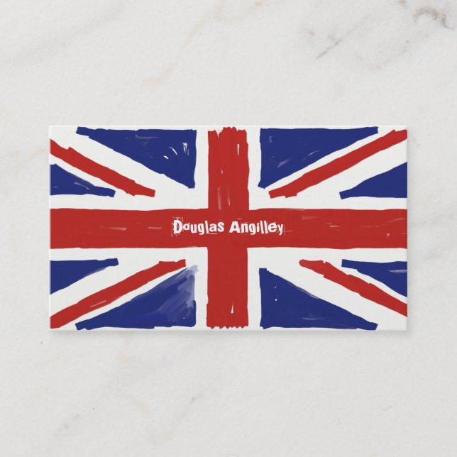 Scruffy Union Jack, Business Card (Front)
