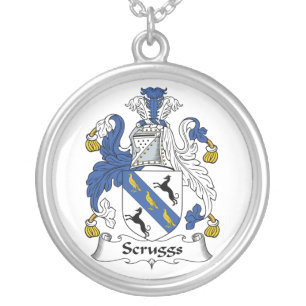 Scruggs Family Crest Silver Plated Necklace