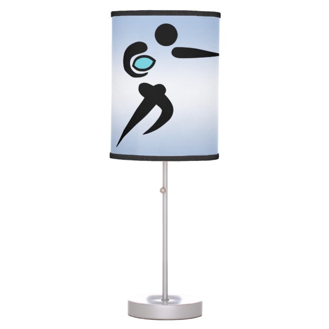 Scrum Ball Blue Rugby Player Lamp