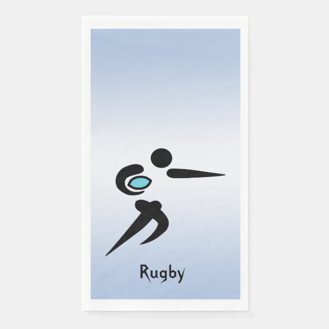 Scrum Ball Rugby Player Paper Guest Towel