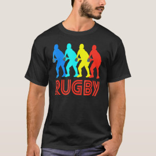 Scrum Half Retro Pop Art Rugby Graphic T-Shirt