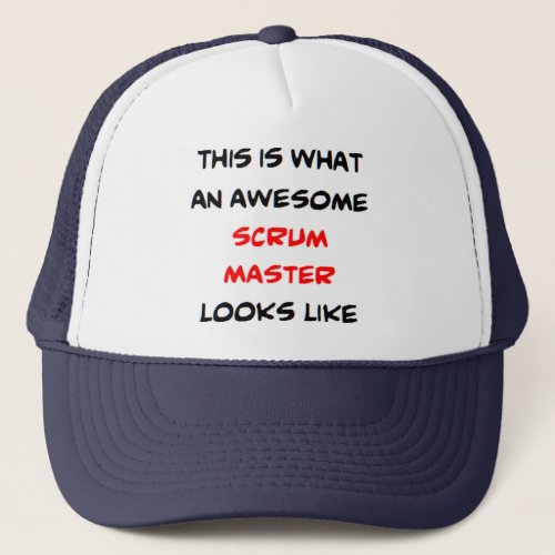 scrum master awesome trucker hat