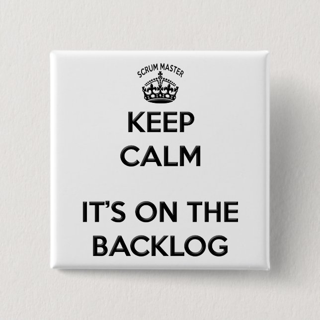 Scrum Master Backlog Button (Front)